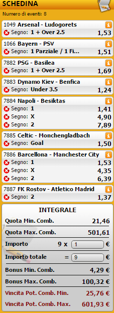 sistemi integrali champions league