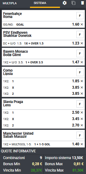 sistemi integrali champions league