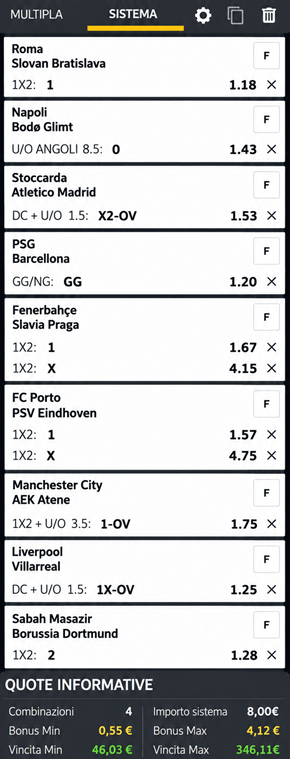 sistemi integrali champions league