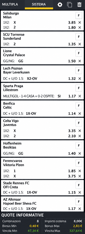 sistemi integrali europa league
