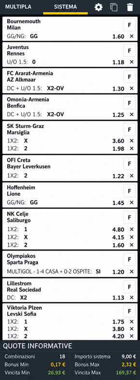 sistemi integrali europa league